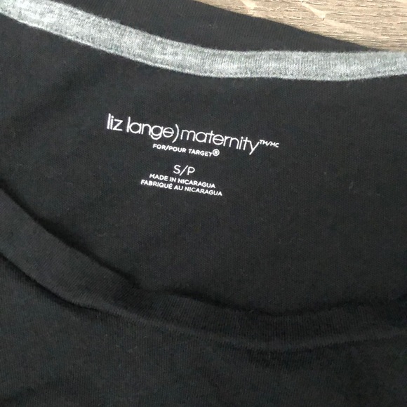 Maternity - BLACK LONG SLEEVE TEE S - Picture 2 of 4